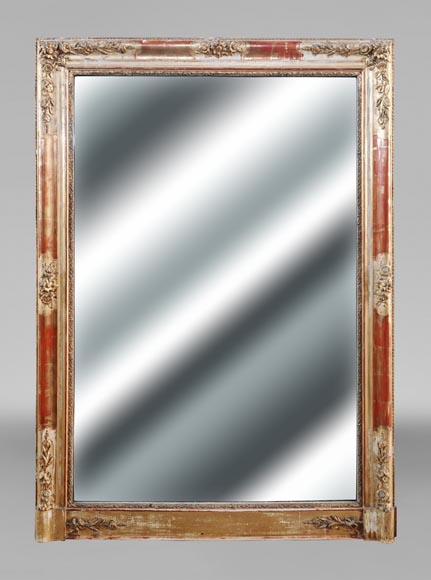 Trumeau d'époque Louis Philippe à décor floral et végétal Trumeau d'époque Louis Philippe à décor floral et végétal-0