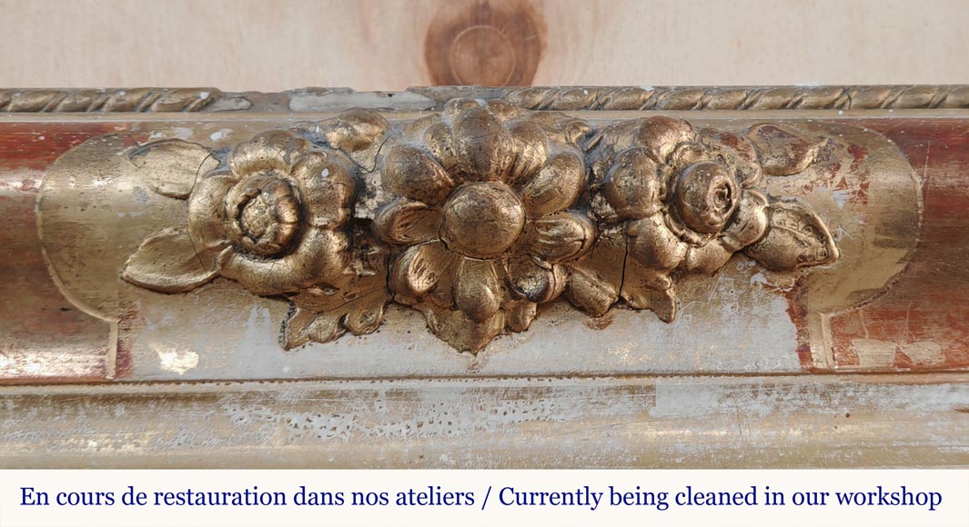 Trumeau d'époque Louis Philippe à décor floral et végétal Trumeau d'époque Louis Philippe à décor floral et végétal-1