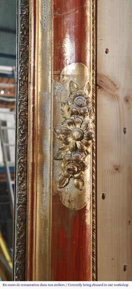 Trumeau d'époque Louis Philippe à décor floral et végétal Trumeau d'époque Louis Philippe à décor floral et végétal-3