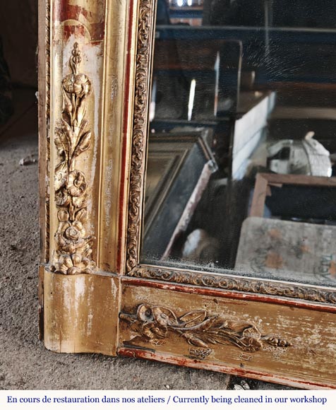 Trumeau d'époque Louis Philippe à décor floral et végétal Trumeau d'époque Louis Philippe à décor floral et végétal-4