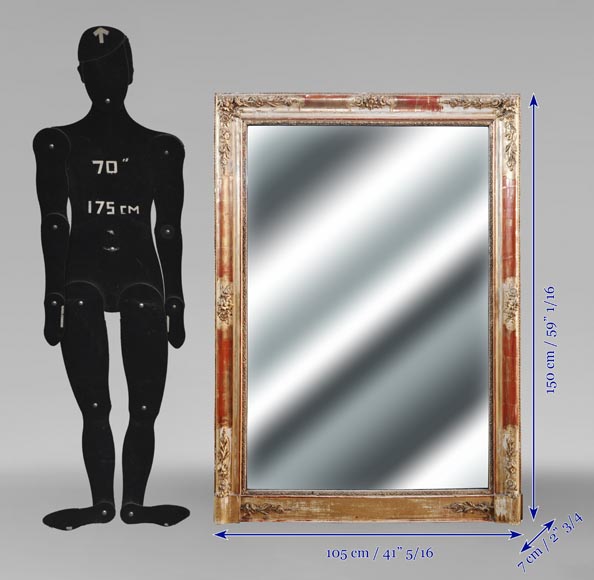 Trumeau d'époque Louis Philippe à décor floral et végétal Trumeau d'époque Louis Philippe à décor floral et végétal-5