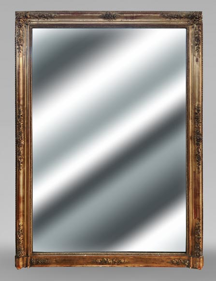 Trumeau doré de style Louis Philippe au décor floral et végétal Trumeau doré de style Louis Philippe au décor floral et végétal-0