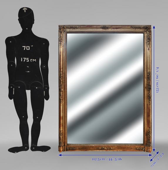 Trumeau doré de style Louis Philippe au décor floral et végétal Trumeau doré de style Louis Philippe au décor floral et végétal-5