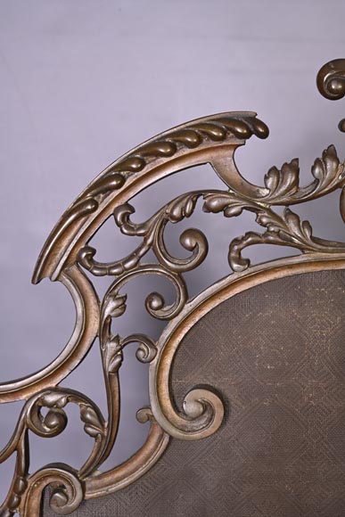 Pare-étincelle à heaumes en bronze, XIXe siècle Pare-étincelle à heaumes en bronze, XIXe siècle-5