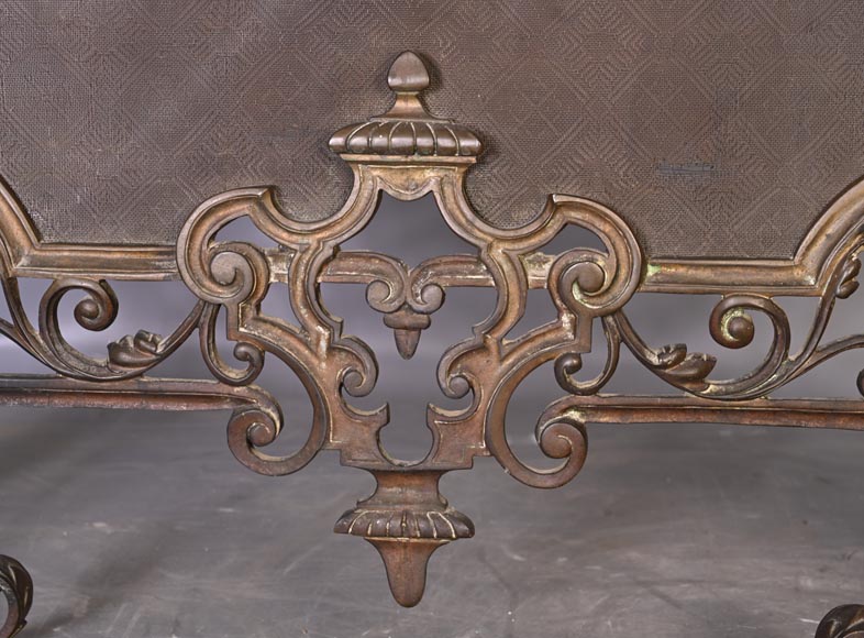 Pare-étincelle à heaumes en bronze, XIXe siècle Pare-étincelle à heaumes en bronze, XIXe siècle-6