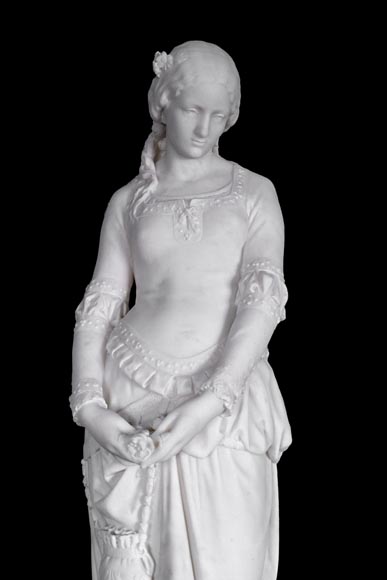 Ensemble unique : statue de Marguerite d'Emile André BOISSEAU sur son riche piédestal Méphistophélès, après le Salon des artistes français de 1872 Ensemble unique : statue de Marguerite d'Emile André BOISSEAU sur son riche piédestal Méphistophélès, après le Salon des artistes français de 1872-2