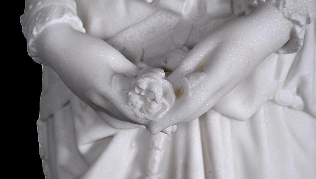 Ensemble unique : statue de Marguerite d'Emile André BOISSEAU sur son riche piédestal Méphistophélès, après le Salon des artistes français de 1872 Ensemble unique : statue de Marguerite d'Emile André BOISSEAU sur son riche piédestal Méphistophélès, après le Salon des artistes français de 1872-4