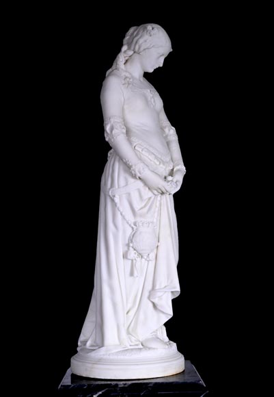Ensemble unique : statue de Marguerite d'Emile André BOISSEAU sur son riche piédestal Méphistophélès, après le Salon des artistes français de 1872 Ensemble unique : statue de Marguerite d'Emile André BOISSEAU sur son riche piédestal Méphistophélès, après le Salon des artistes français de 1872-5
