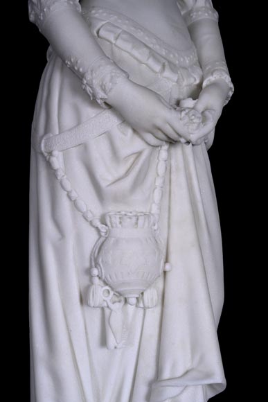 Ensemble unique : statue de Marguerite d'Emile André BOISSEAU sur son riche piédestal Méphistophélès, après le Salon des artistes français de 1872 Ensemble unique : statue de Marguerite d'Emile André BOISSEAU sur son riche piédestal Méphistophélès, après le Salon des artistes français de 1872-6