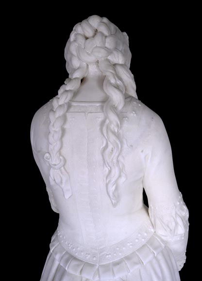 Ensemble unique : statue de Marguerite d'Emile André BOISSEAU sur son riche piédestal Méphistophélès, après le Salon des artistes français de 1872 Ensemble unique : statue de Marguerite d'Emile André BOISSEAU sur son riche piédestal Méphistophélès, après le Salon des artistes français de 1872-8