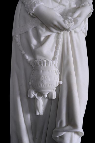 Ensemble unique : statue de Marguerite d'Emile André BOISSEAU sur son riche piédestal Méphistophélès, après le Salon des artistes français de 1872 Ensemble unique : statue de Marguerite d'Emile André BOISSEAU sur son riche piédestal Méphistophélès, après le Salon des artistes français de 1872-10