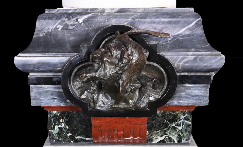 Ensemble unique : statue de Marguerite d'Emile André BOISSEAU sur son riche piédestal Méphistophélès, après le Salon des artistes français de 1872 Ensemble unique : statue de Marguerite d'Emile André BOISSEAU sur son riche piédestal Méphistophélès, après le Salon des artistes français de 1872-12