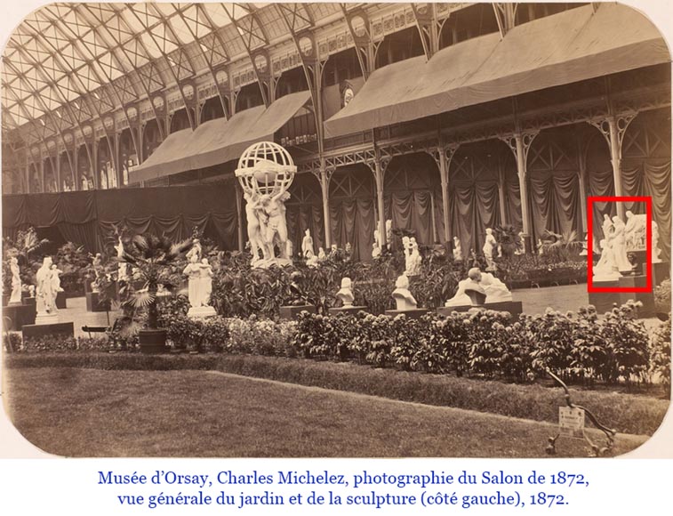 Ensemble unique : statue de Marguerite d'Emile André BOISSEAU sur son riche piédestal Méphistophélès, après le Salon des artistes français de 1872 Ensemble unique : statue de Marguerite d'Emile André BOISSEAU sur son riche piédestal Méphistophélès, après le Salon des artistes français de 1872-19