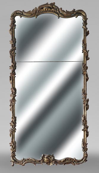 Trumeau d'époque Louis XV guirlande d'olivier, en bois sculpté Trumeau d'époque Louis XV guirlande d'olivier, en bois sculpté-0