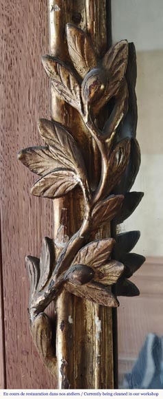 Trumeau d'époque Louis XV guirlande d'olivier, en bois sculpté Trumeau d'époque Louis XV guirlande d'olivier, en bois sculpté-2