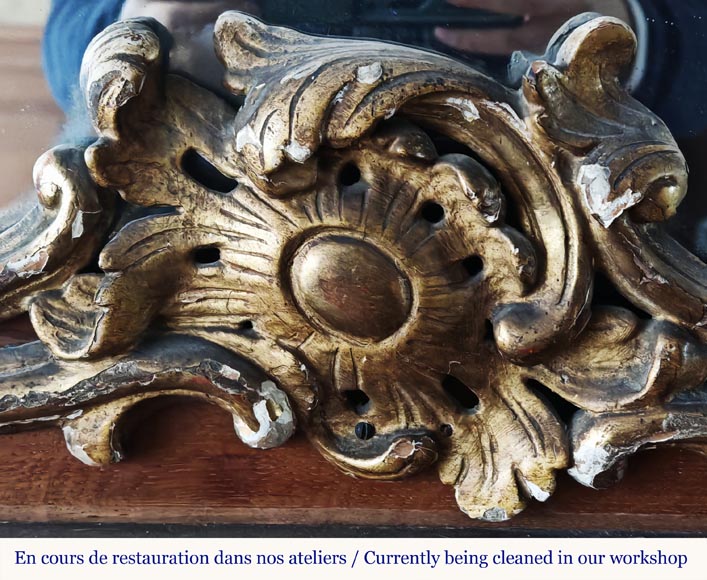 Trumeau d'époque Louis XV guirlande d'olivier, en bois sculpté Trumeau d'époque Louis XV guirlande d'olivier, en bois sculpté-4
