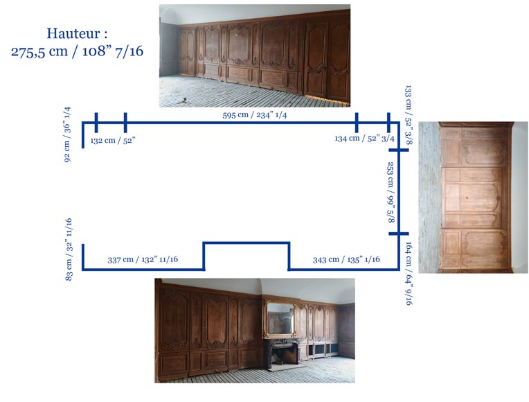 Boiserie de style Louis XV en chêne sculpté avec des éléments anciens Boiserie de style Louis XV en chêne sculpté avec des éléments anciens-11