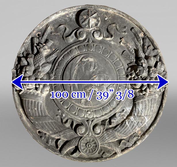 Victor BALTARD, Médaillon du Pavillon au blé et à la farine des Halles de Paris, vers 1860 Victor BALTARD, Médaillon du Pavillon au blé et à la farine des Halles de Paris, vers 1860-5