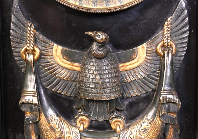 Emile Hébert et Georges Servant, Pendule de style Égyptomanie, XIXe siècle Emile Hébert et Georges Servant, Pendule de style Égyptomanie, XIXe siècle-12