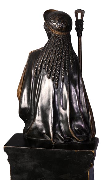 Emile Hébert et Georges Servant, Pendule de style Égyptomanie, XIXe siècle Emile Hébert et Georges Servant, Pendule de style Égyptomanie, XIXe siècle-20