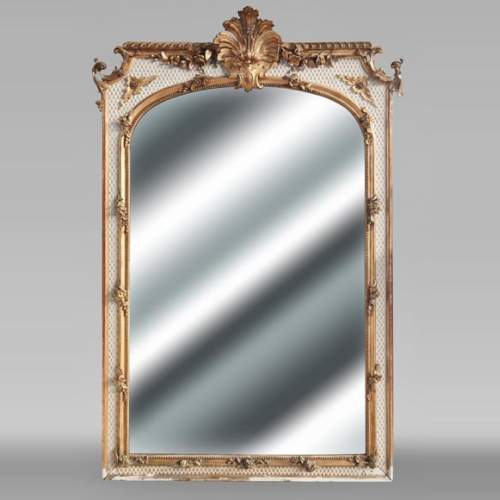 Trumeau de style Napoléon III , double patine peint et doré et peint