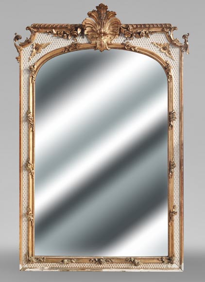 Trumeau de style Napoléon III , double patine peint et doré et peint Trumeau de style Napoléon III , double patine peint et doré et peint-0