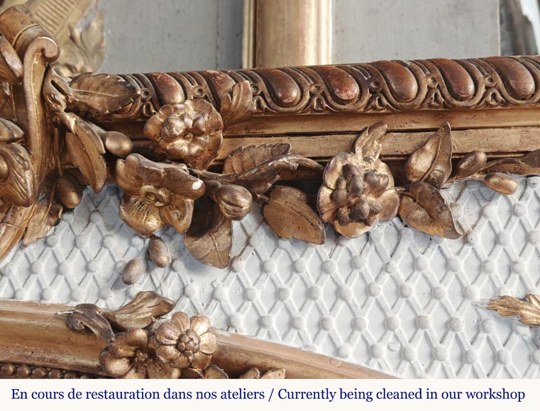 Trumeau de style Napoléon III , double patine peint et doré et peint Trumeau de style Napoléon III , double patine peint et doré et peint-3