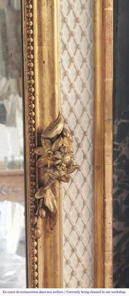 Trumeau de style Napoléon III , double patine peint et doré et peint Trumeau de style Napoléon III , double patine peint et doré et peint-4