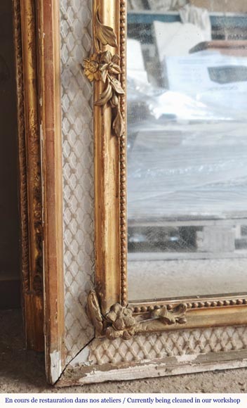 Trumeau de style Napoléon III , double patine peint et doré et peint Trumeau de style Napoléon III , double patine peint et doré et peint-5