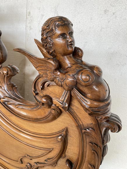 Chambre à coucher en noyer de style Louis XV Chambre à coucher en noyer de style Louis XV-7