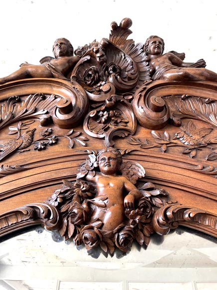 Chambre à coucher en noyer de style Louis XV Chambre à coucher en noyer de style Louis XV-20