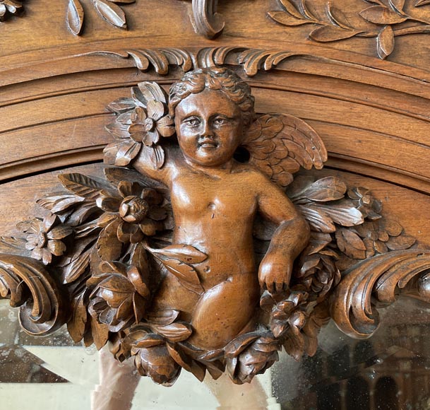 Chambre à coucher en noyer de style Louis XV Chambre à coucher en noyer de style Louis XV-21