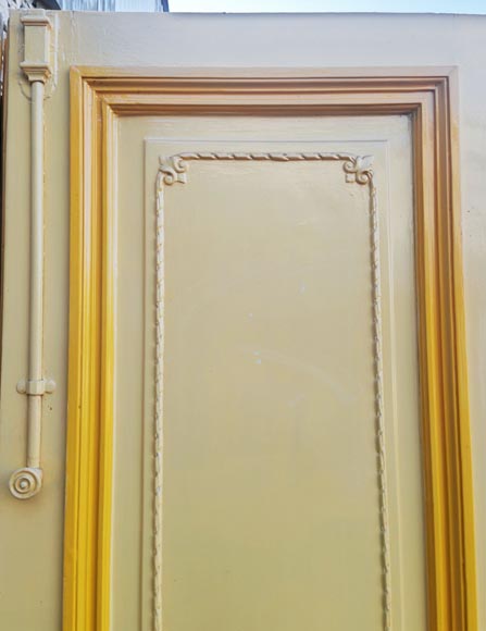 Paire de double porte de style Louis XVI en bois sculpté Paire de double porte de style Louis XVI en bois sculpté-1