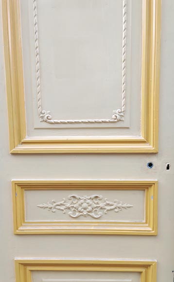 Paire de double porte de style Louis XVI en bois sculpté Paire de double porte de style Louis XVI en bois sculpté-6