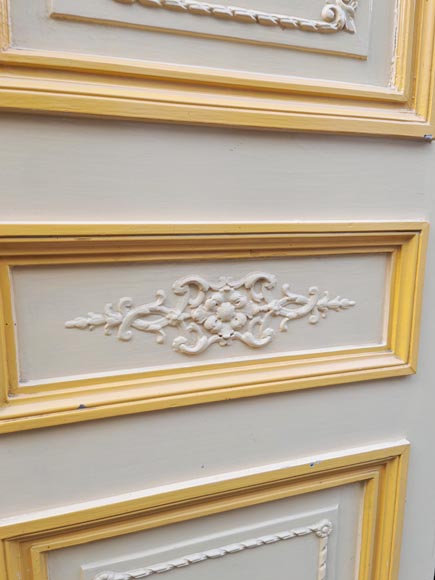 Paire de double porte de style Louis XVI en bois sculpté Paire de double porte de style Louis XVI en bois sculpté-7