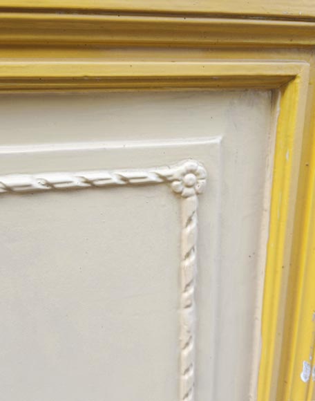 Paire de double porte de style Louis XVI en bois sculpté Paire de double porte de style Louis XVI en bois sculpté-9