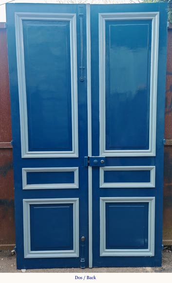 Paire de double porte de style Louis XVI en bois sculpté Paire de double porte de style Louis XVI en bois sculpté-12