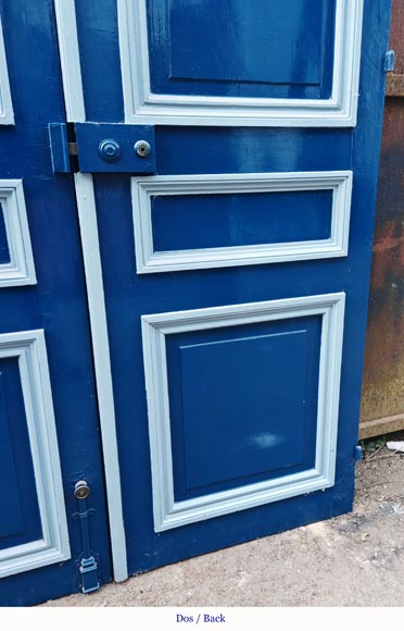 Paire de double porte de style Louis XVI en bois sculpté Paire de double porte de style Louis XVI en bois sculpté-13