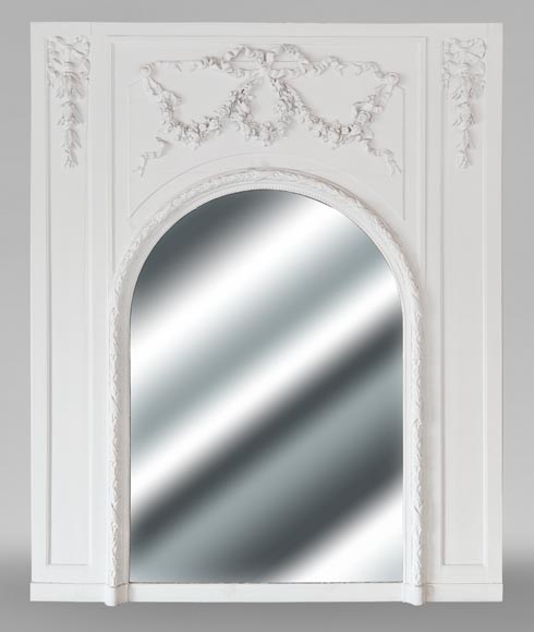 Trumeau de style Louis XVI aux guirlandes végétales Trumeau de style Louis XVI aux guirlandes végétales-0