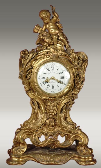 Léon MESSAGÉ (1842-1901) (att. à) - Pendule à l'Amour Léon MESSAGÉ (1842-1901) (att. à) - Pendule à l'Amour-0