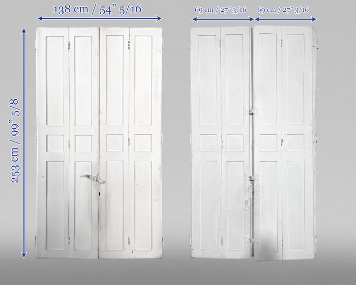 Deux paires de volets anciens en chêne Deux paires de volets anciens en chêne-6