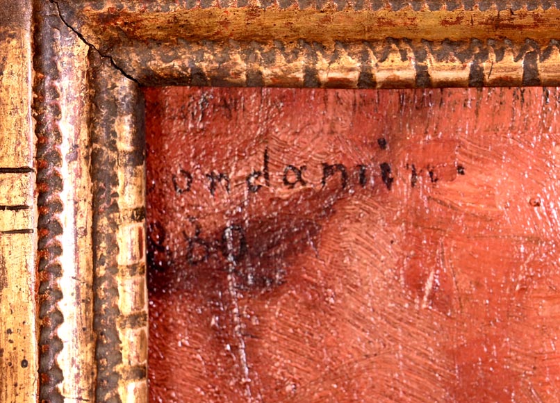 Jeune femme au cacatoès — Peinture de Joseph Henri CONDAMIN Jeune femme au cacatoès — Peinture de Joseph Henri CONDAMIN-9