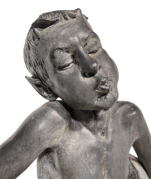 Statue de fontaine en bronze, Italie, XIXe siècle Satyre tenant des canards Statue de fontaine en bronze, Italie, XIXe siècle Satyre tenant des canards-3