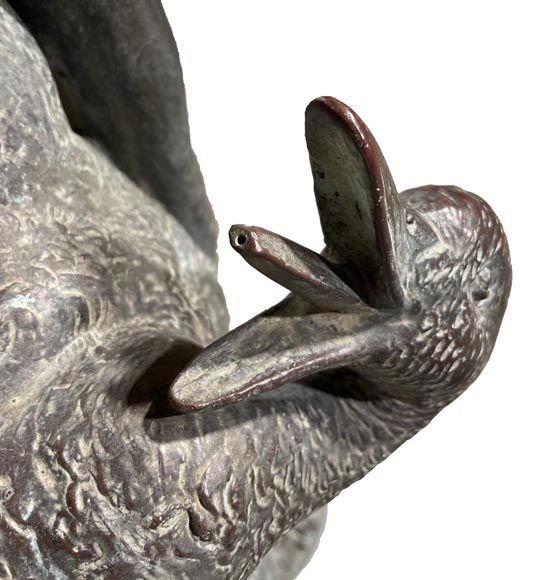 Statue de fontaine en bronze, Italie, XIXe siècle Satyre tenant des canards Statue de fontaine en bronze, Italie, XIXe siècle Satyre tenant des canards-7