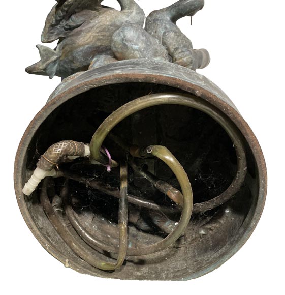 Statue de fontaine en bronze, Italie, XIXe siècle Satyre tenant des canards Statue de fontaine en bronze, Italie, XIXe siècle Satyre tenant des canards-10