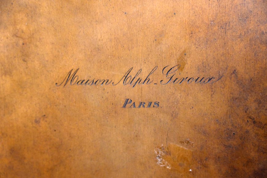 Miroir de table en bronze doré et émail champlevé, signé « Maison Alphonse GIROUX, Paris » Miroir de table en bronze doré et émail champlevé, signé « Maison Alphonse GIROUX, Paris »-9