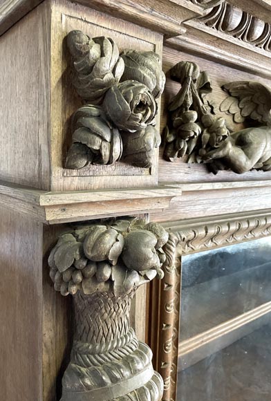 Grand buffet en chêne de style Napoléon III – Thématique des Quatre Saisons Grand buffet en chêne de style Napoléon III – Thématique des Quatre Saisons-6