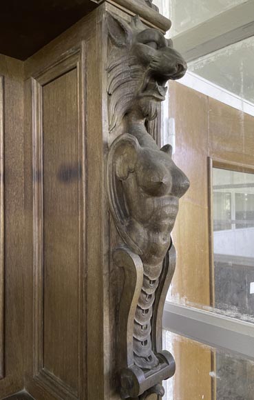 Grand buffet en chêne de style Napoléon III – Thématique des Quatre Saisons Grand buffet en chêne de style Napoléon III – Thématique des Quatre Saisons-8