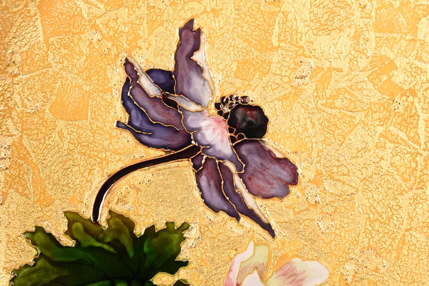 Félix Optat MILET, Grand plat émaillé sur un fond or, XIXe Félix Optat MILET, Grand plat émaillé sur un fond or, XIXe-5