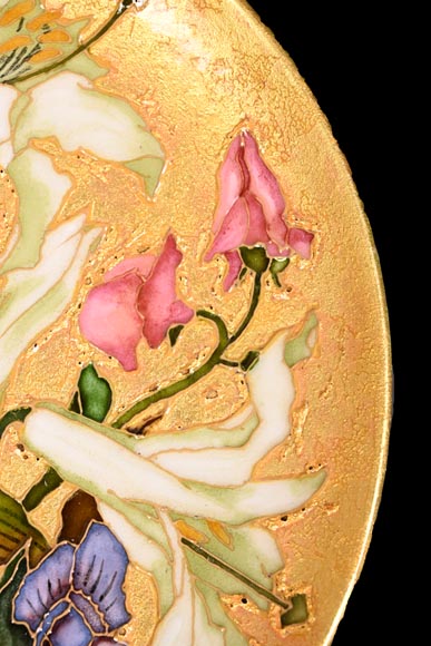 Félix Optat MILET, Deux plats émaillés sur un fond or, XIXe Félix Optat MILET, Deux plats émaillés sur un fond or, XIXe-6